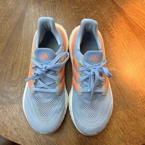 Adidas Ultraboost Light Running Shoes - Blue Dawn/Coral Fusion - Size 7
